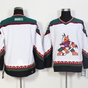 Arizona Coyotes White CCM Throwback Stitched Jersey
