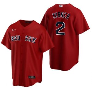 Boston Red Sox #2 Justin Turner Red Cool Base Stitched Jersey