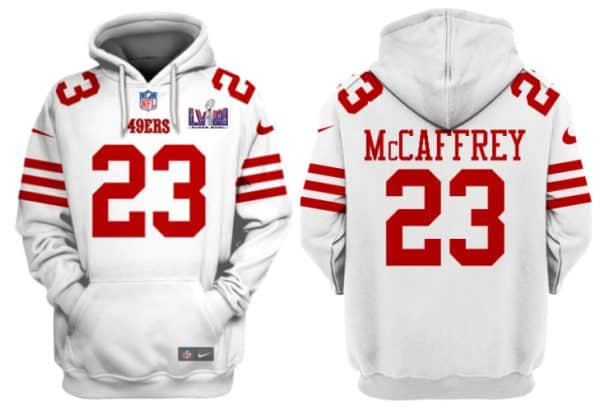 San Francisco 49ers Custom White Super Bowl LVIII Alternate Pullover Hoodie