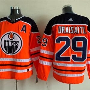 Edmonton Oilers #29 Leon Draisaitl Orange Stitched Jersey