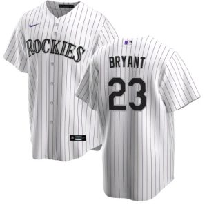 Colorado Rockies #23 Kris Bryant White Stitched Baseball Jersey