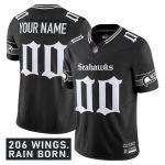Seattle Seahawks Custom Black 2025 F.U.S.E. 'Gothic Rain City Shadows Edition' Vapor Limited Stitched Jersey