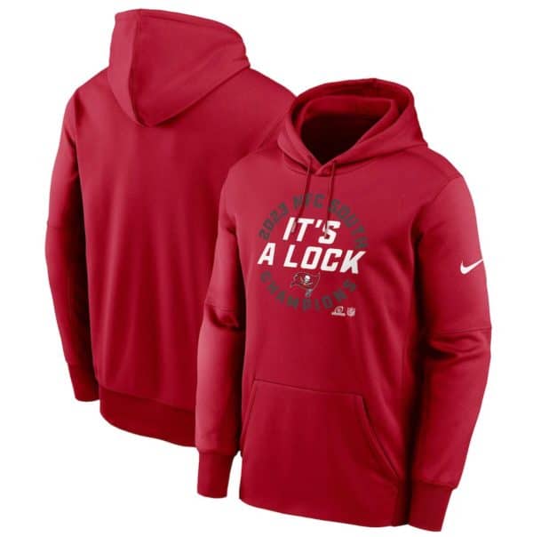 Tampa Bay Buccaneers Red 2023 NFC South Division Champions Locker Room Trophy Collection Pullover Hoodie