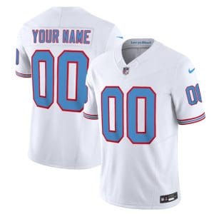 Tennessee Titans Custom White 2023 F.U.S.E. Vapor Limited Throwback Stitched Jersey