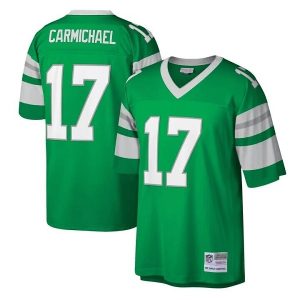 Philadelphia Eagles #17 Harold Carmichael Green Mitchell Ness Stitched Jersey