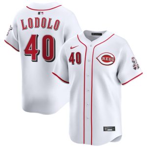 Cincinnati Reds #40 Nick Lodolo White Home Limited Stitched Jersey