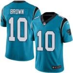 Panthers #10 Corey Brown Blue Stitched Limited Rush Nike Jersey