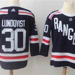 New York Rangers #30 Henrik Lundqvist Navy 2018 Winter Classic Authentic Stitched Adidas Jersey