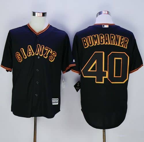 Giants #40 Madison Bumgarner Black New Cool Base Fashion Stitched Jersey