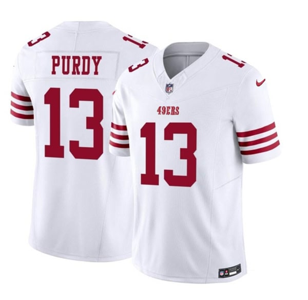 San Francisco 49ers #13 Brock Purdy White 2023 F.U.S.E. Vapor Untouchable Limited Stitched Jersey
