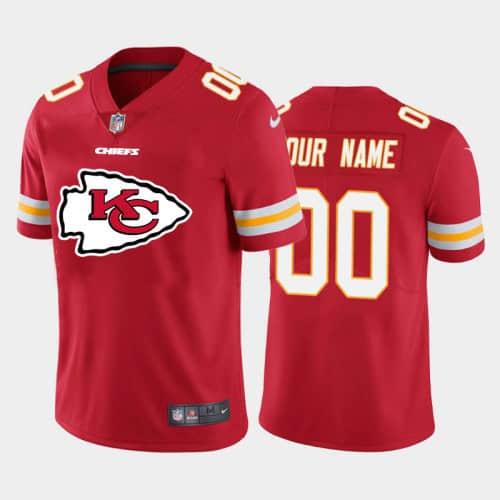 Kansas City Chiefs Customized Custom Red Team Big Logo Limited Stitched Jersey