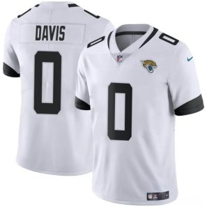 Jacksonville Jaguars #0 Gabe Davis White Vapor Untouchable Limited Stitched Jersey