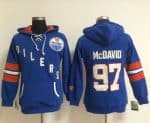 Edmonton Oilers #97 Connor McDavid Light Blue Old Time Heidi NHL Hoodie