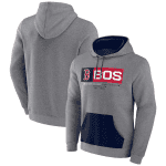Boston Red Sox Heathered Gray Iconic Steppin Up Fleece Pullover Hoodie
