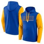 Los Angeles Rams Royal Gold Outline Pullover Hoodie