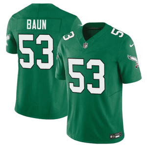 Philadelphia Eagles #53 Zack Baun Kelly Green 2025 F.U.S.E. Vapor Untouchable Limited Football Stitched Jersey