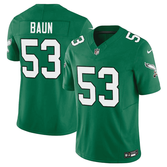 Philadelphia Eagles #53 Zack Baun Kelly Green 2025 F.U.S.E. Vapor Untouchable Limited Football Stitched Jersey