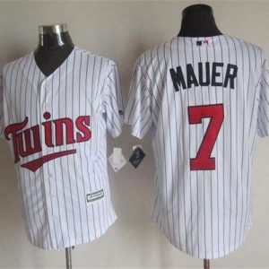 Twins #7 Joe Mauer White New Cool Base Stitched Jersey