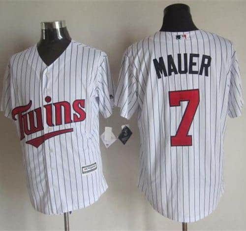 Twins #7 Joe Mauer White New Cool Base Stitched Jersey