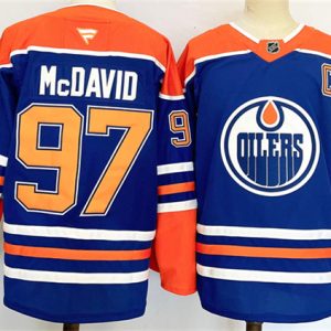Edmonton Oilers #97 Connor McDavid Royal 2024-25 Stitched Jersey