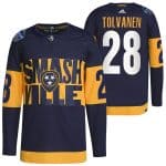 Nashville Predators #28 Eeli Tolvanen 2022 Navy Stadium Series Breakaway Player Stitched Jersey