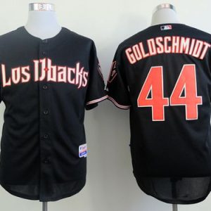 Diamondbacks #44 Paul Goldschmidt Black Cool Base Stitched Jersey