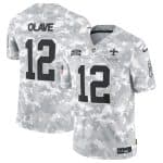 New Orleans Saints #12 Chris Olave Arctic Camo 2024 F.U.S.E. Salute To Service Limited Stitched Jersey