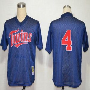 Mitchell And Ness 1996 Twins #4 Paul Molitor Navy Blue Stitched Jersey