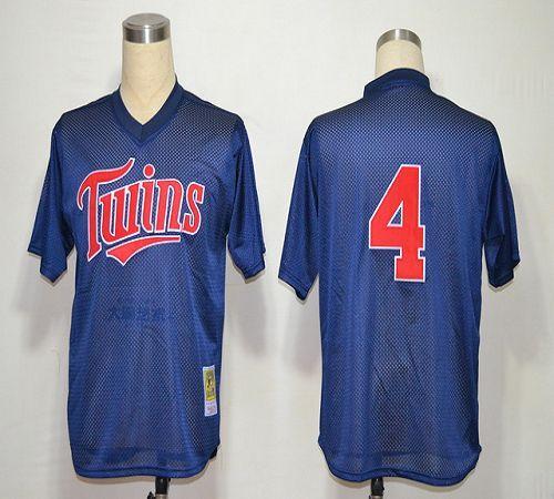 Mitchell And Ness 1996 Twins #4 Paul Molitor Navy Blue Stitched Jersey