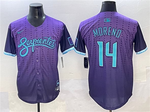 Arizona Diamondbacks #14 Gabriel Moreno Purple 2025 City Connect Limited Stitched Jersey