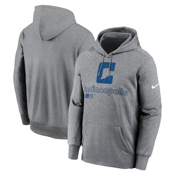 Indianapolis Colts Gray Performance Pullover Hoodie
