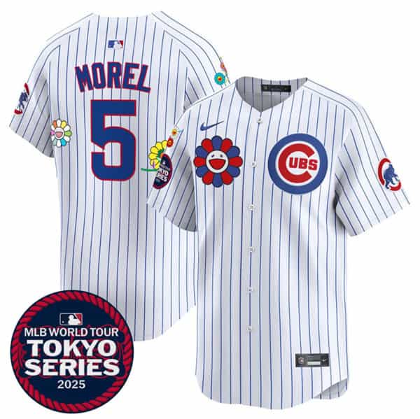 Chicago Cubs #5 Christopher Morel White 2025 Tokyo Series Limited Stitched Jersey