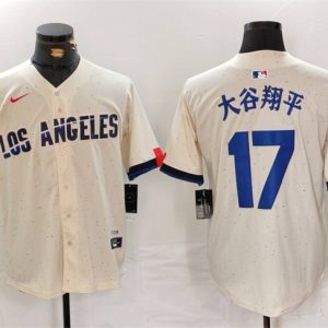 Los Angeles Dodgers #17 ´ó¹ÈÏèÆ½ Cream Stitched Jersey