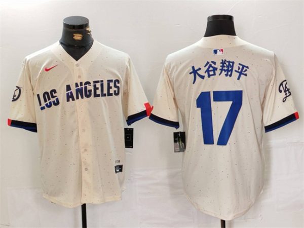 Los Angeles Dodgers #17 ´ó¹ÈÏèÆ½ Cream Stitched Jersey