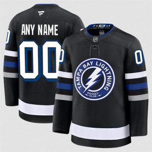 Tampa Bay Lightning Custom Black 2024-25 Alternate Stitched Jersey