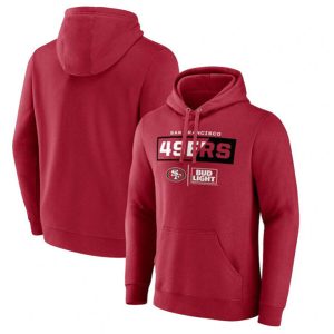 San Francisco 49ers Scarlet X Bud Light Pullover Hoodie