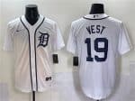 Detroit Tigers #19 Will Vest White Cool Base Stitched Jersey