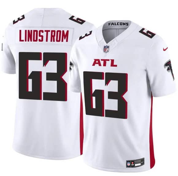 Atlanta Falcons #63 Chris Lindstrom White 2025 F.U.S.E. Vapor Untouchable Limited Stitched Jersey