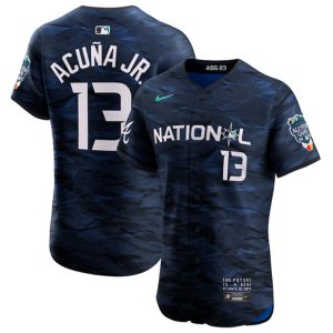 Atlanta Braves #13 Ronald Acuna Jr. Royal 2023 All-Star Flex Base Stittched Jersey