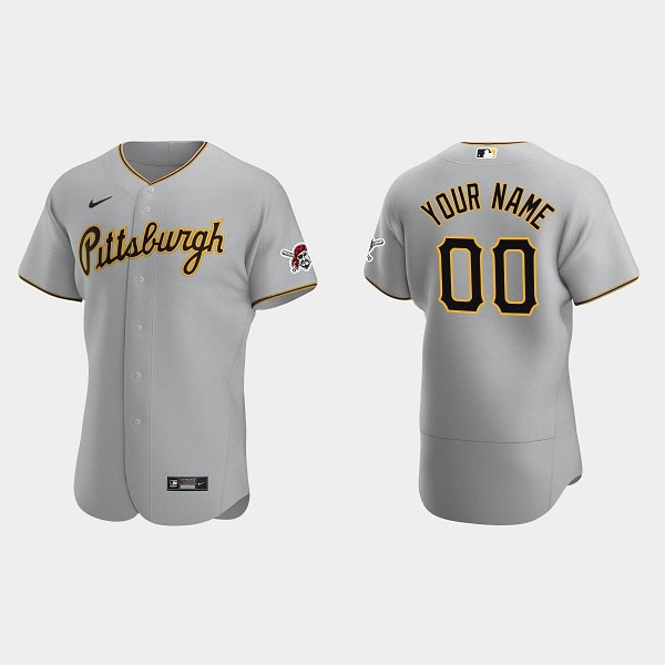 Pittsburgh Pirates Customized Gray Stitched Jersey