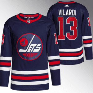 Winnipeg Jets #13 Gabriel Vilardi 2021 22 Navy Stitched Jersey