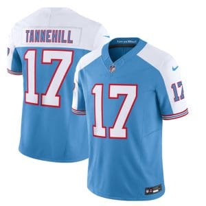 Tennessee Titans #17 Ryan Tannehill Blue White 2023 F.U.S.E. Vapor Limited Throwback Stitched Jersey