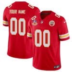 Kansas City Chiefs Custom Red 2024 F.U.S.E. Super Bowl LVIII Patch With "NKH" Patch Vapor Untouchable Limited Stitched Jersey
