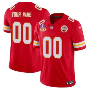 Kansas City Chiefs Custom Red 2024 F.U.S.E. Super Bowl LVIII Patch With "NKH" Patch Vapor Untouchable Limited Stitched Jersey