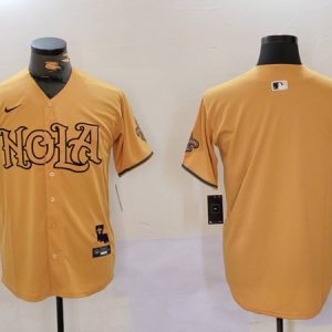 New Orleans Saints Blank Gold Cool Base Stitched Jersey