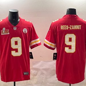 Kansas City Chiefs #9 Louis Rees-Zammit Red 2025 Super Bowl LIX Patch Vapor Untouchable Limited Stitched Jersey