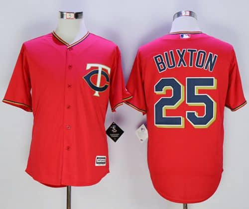 Twins #25 Byron Buxton Red New Cool Base Stitched Jersey