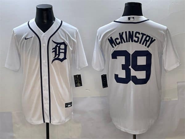 Detroit Tigers #39 Zach McKinstry White Cool Base Stitched Jersey