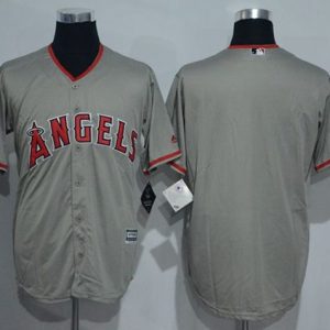 Angels Of Anaheim Blank Grey New Cool Base Stitched Jersey