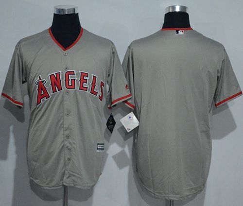 Angels Of Anaheim Blank Grey New Cool Base Stitched Jersey